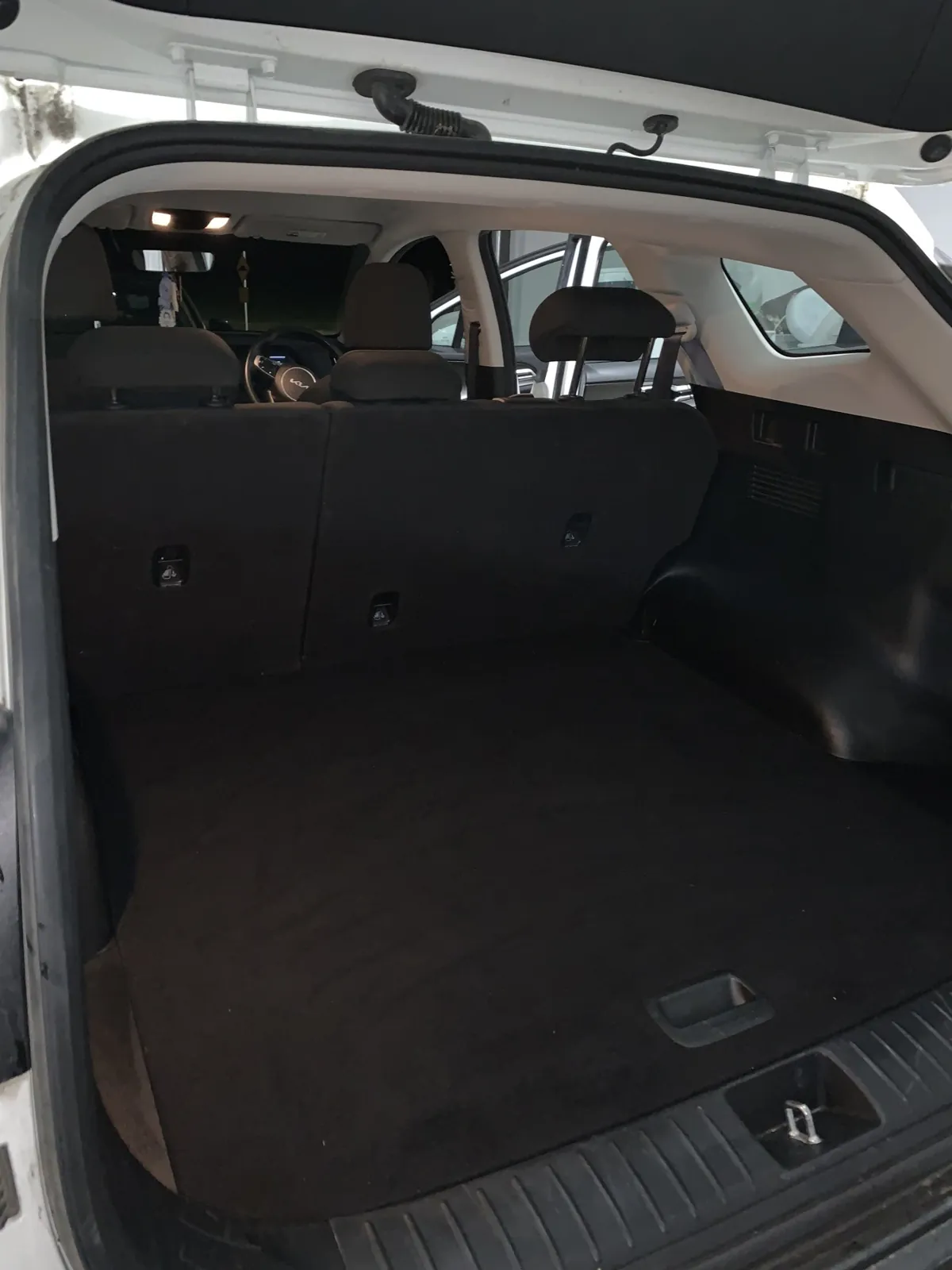 The same SUV cargo area fully vacuumed and restored after detailing