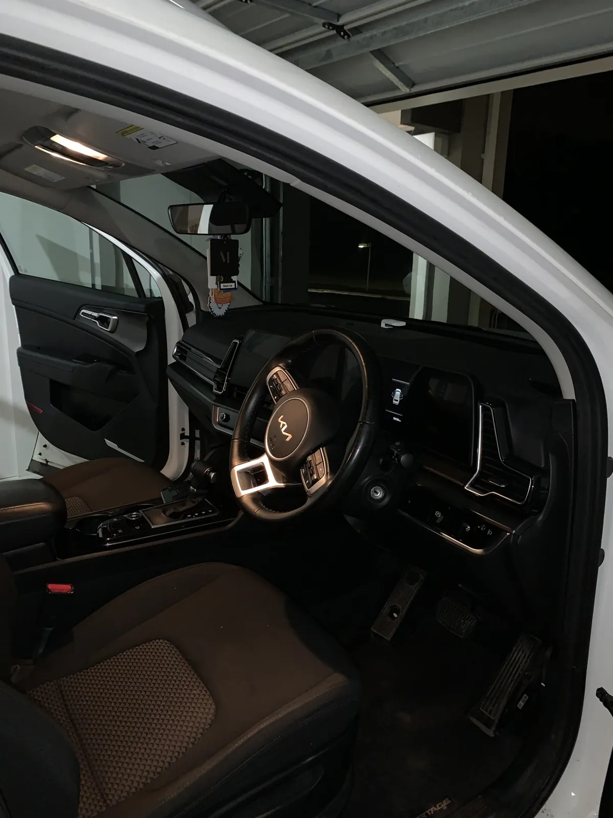 Tan leather ute interior after a deep interior clean